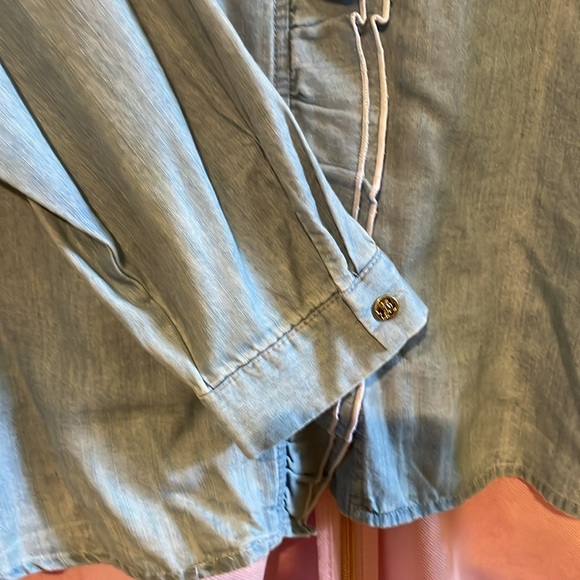 Blue Ruffled Blouse - Picture 2 of 3